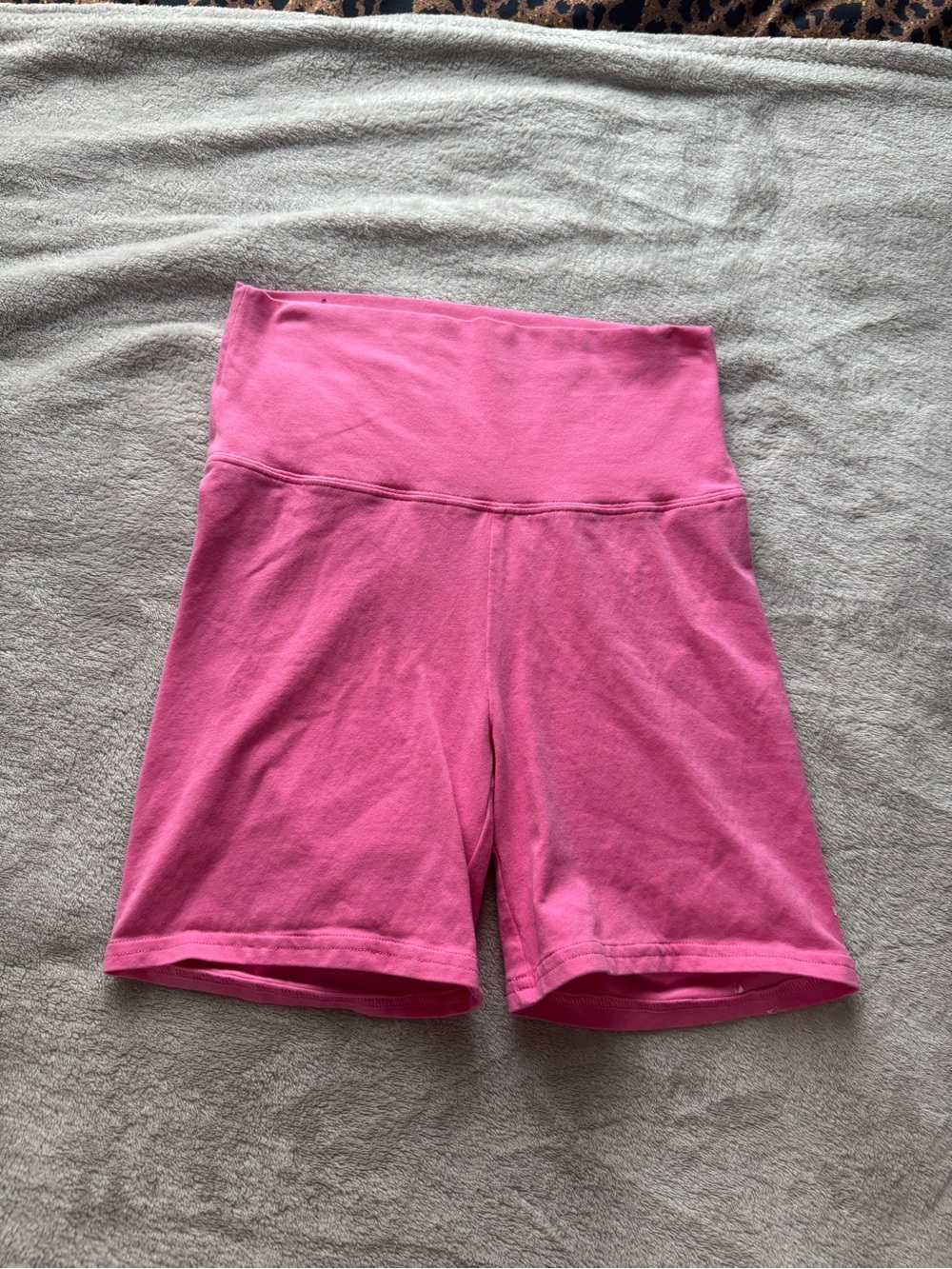 Aritzia Bright Pink High-Rise Bike Shorts